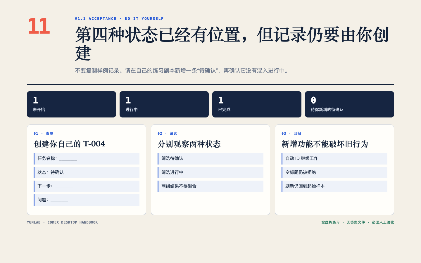第11章公开教学图,展示记录页v1.1的待确认练习状态